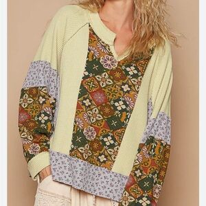 Colorful Patchwork Thermal top